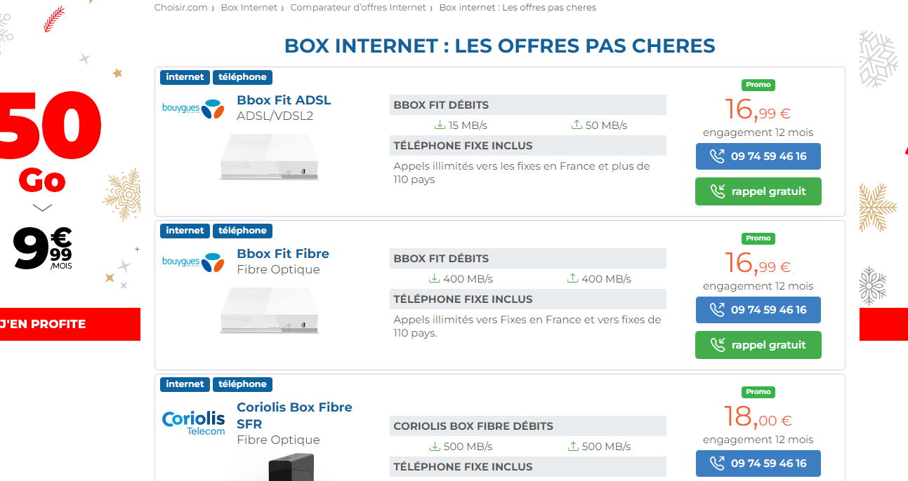 Réaliser Des Comparatifs De Box Internet Pas Chers.